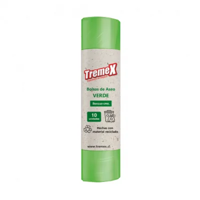 Bolsa de Aseo Tremex 80X110 cm Verde 10 Unidades