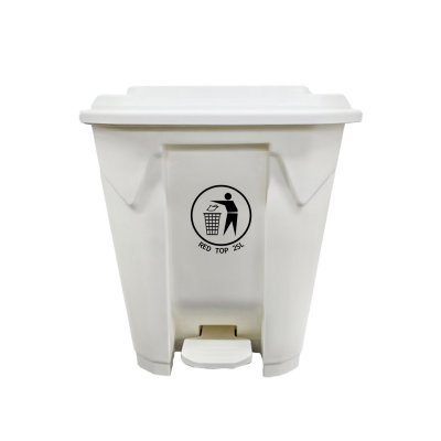 Basurero RedTop con Tapa y Pedal 25 L Blanco