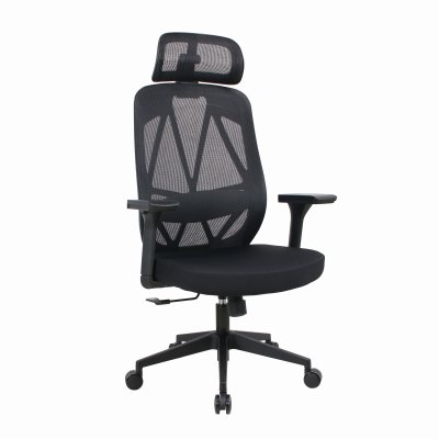 Silla Ejecutiva RedTop 6039H con Brazo y Cabezal Negro