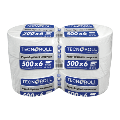Papel Higiénico Tecnoroll Hoja Simple 6 Rollos 500 m