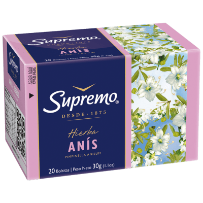Hierbas Supremo Anís 20 Bolsitas