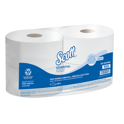 Papel Higiénico Scott Essential Doble Hoja 4 Rollos 250 M
