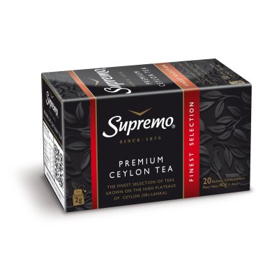 Té Negro Supremo Ceylán Premium 20 Bolsitas