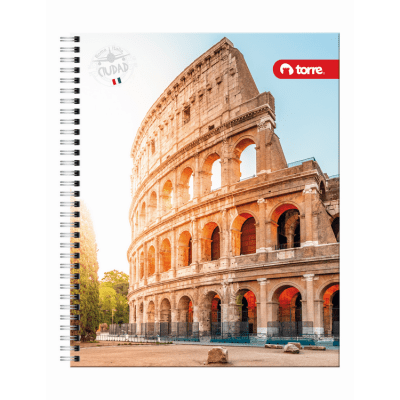 Cuaderno Universitario Torre Clásico Ciudad M7 Espiral Doble 100 Hojas