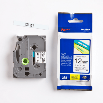 Cinta Rotuladora Brother Tze-231 Ng/Blco 12Mm Pt