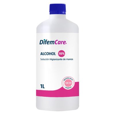 Alcohol Desnaturalizado Difem Care Higienizante de Manos 70% 1 L