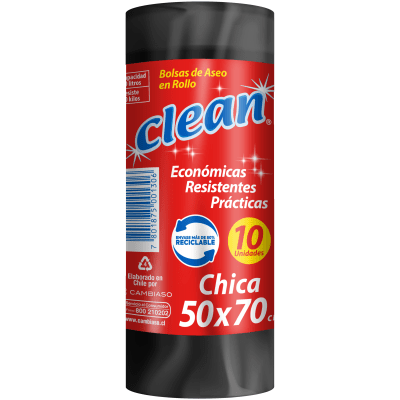 Bolsa de Aseo Clean Chica 50x70 cm 10 Unidades