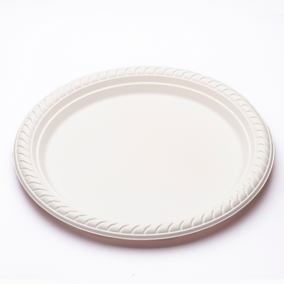 Plato Plástico Bio Ely Biodegradable Natural 25 cm 50 Unidades