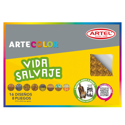 Carpeta con Cartulina Artel ArteColor Vida Salvaje 8 Pliegos