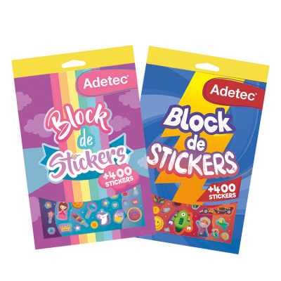 Block de Stickers Adetec Niño/Niña Multicolor