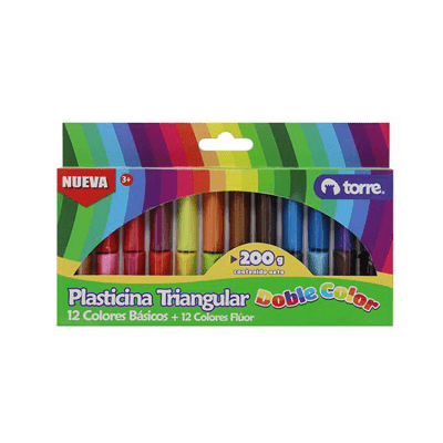 Plasticina Torre Doble Color Fluor 24 Colores