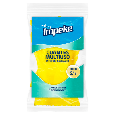 Guantes de Látex Impeke Multiuso Talla S Amarillo