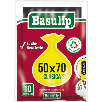 Bolsa de Aseo Basulip Clásica 50x70 cm 10 Unidades