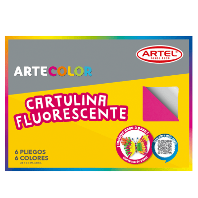 Carpeta con Cartulina Artel ArteColor Fluorescente Surtidos 6 Pliegos