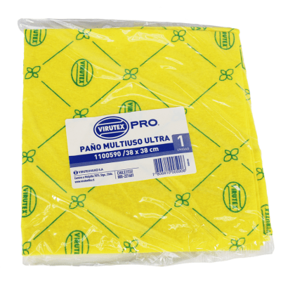 Paño Absorbente Virutex Pro Ultra Multiuso 38x38 Cm Amarillo | Prisa