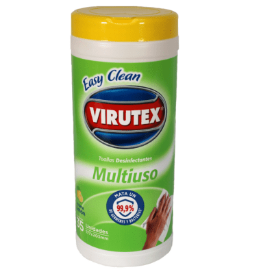 Toalla Desinfectante Virutex Limón Pote de 35 Unidades