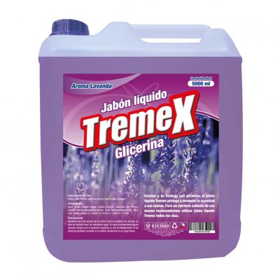 Jabón Líquido Tremex con glicerina de Lavanda 5 L