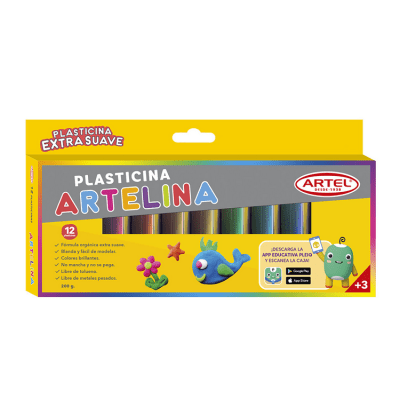 Plasticina Artelina 12 Colores 