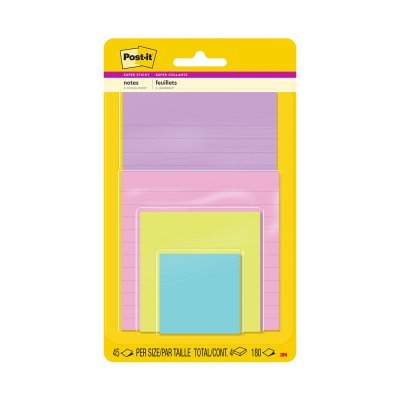 Nota Adhesiva Post-It 4622 Tamaños Surtidos 180 Hojas
