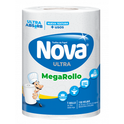 Toalla de Papel Nova Ultra MegaRollo 1 Rollo 26 m Doble Hoja