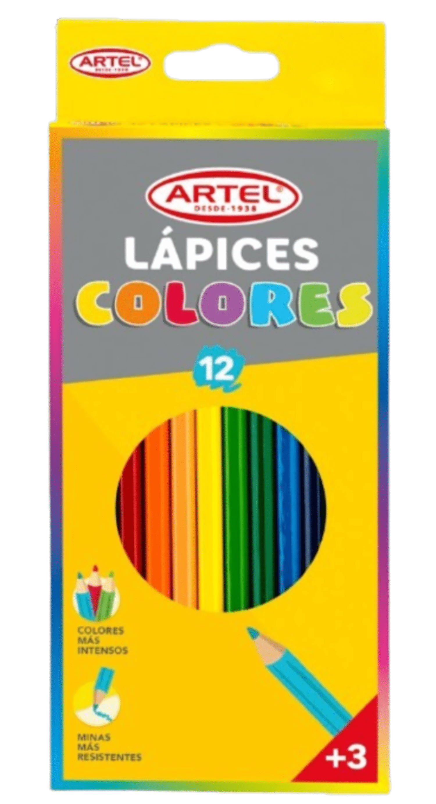Lápiz Color Artel Largo 12 Colores