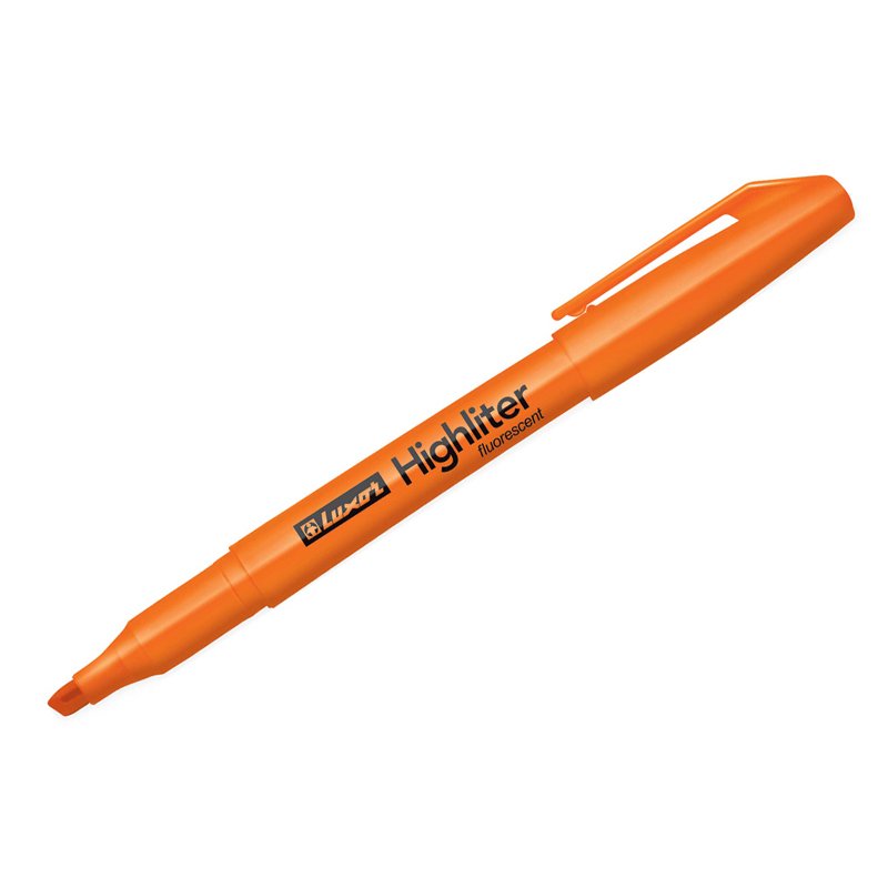Destacador Luxor Tipo Lápiz Highlighter Naranja