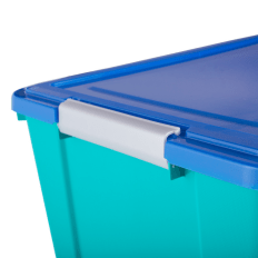Caja Plastica Transparente 7 Lt Tapa Colores Surtidos Lavoro - Dimeiggs
